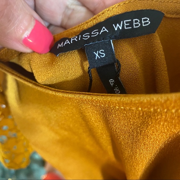 SOLD Marissa Webb Maateo Dress In Deep Gold - Picture 5 of 9